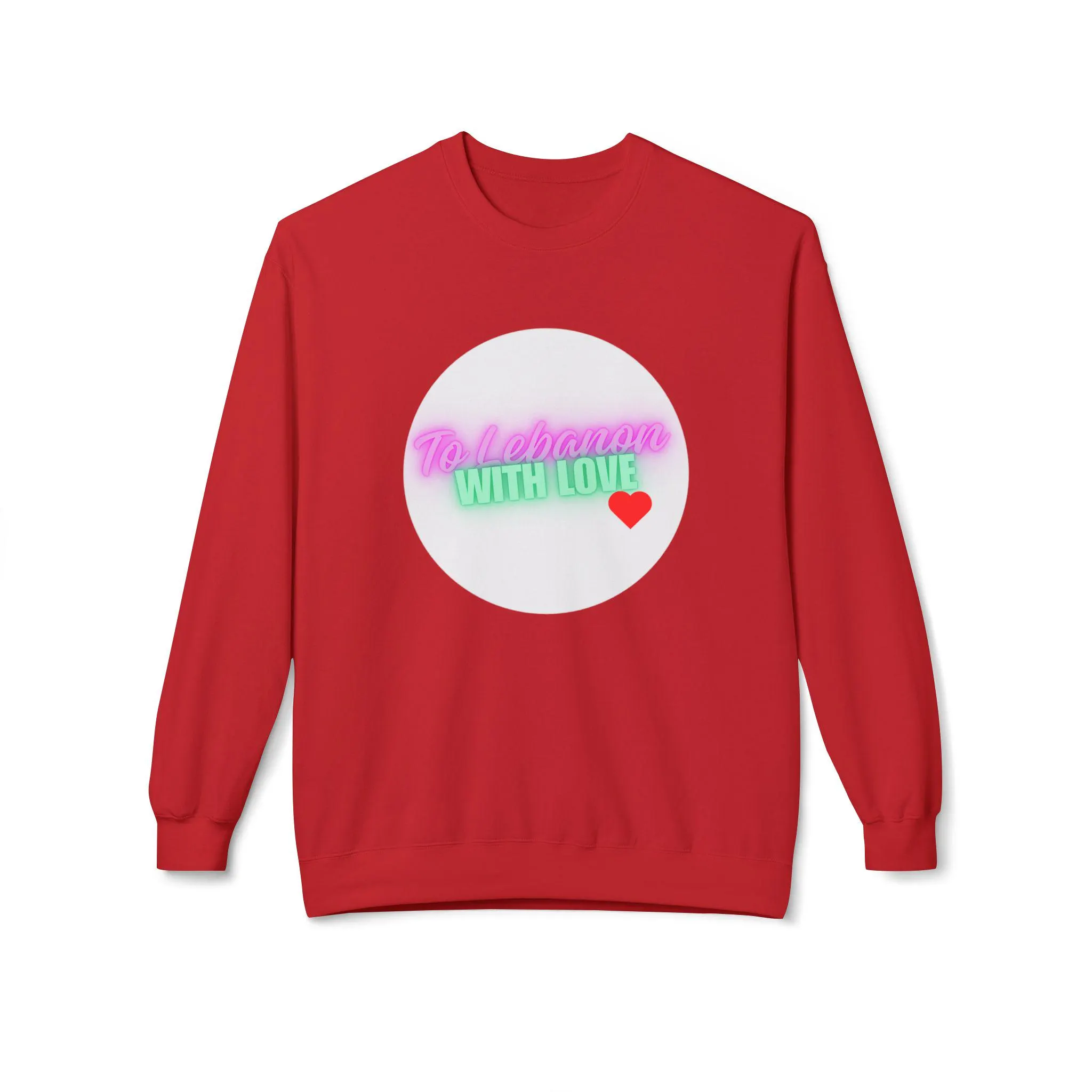 To Lebanon with love Softstyle Fleece Crewneck Sweatshirt - image 2