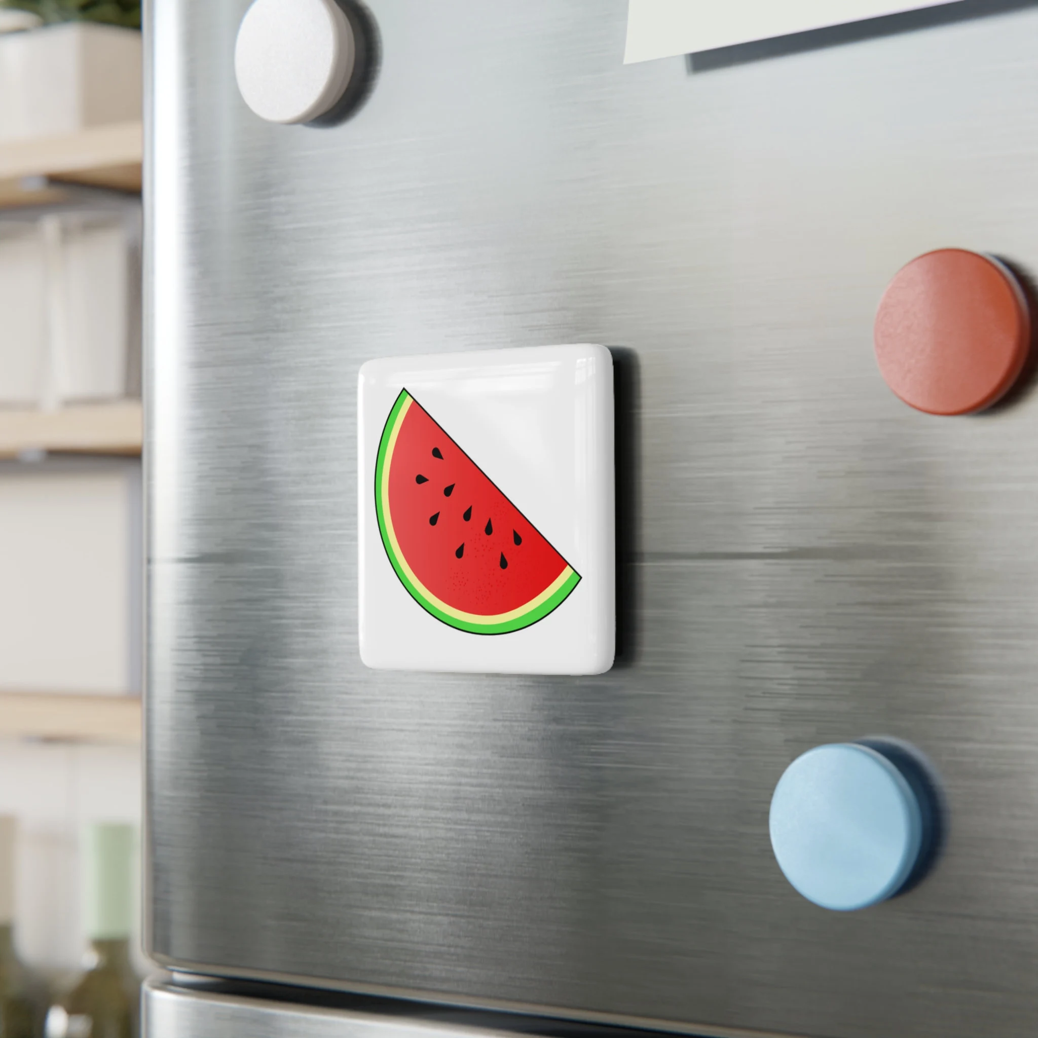 Palestinian watermelon Porcelain Magnet, Square