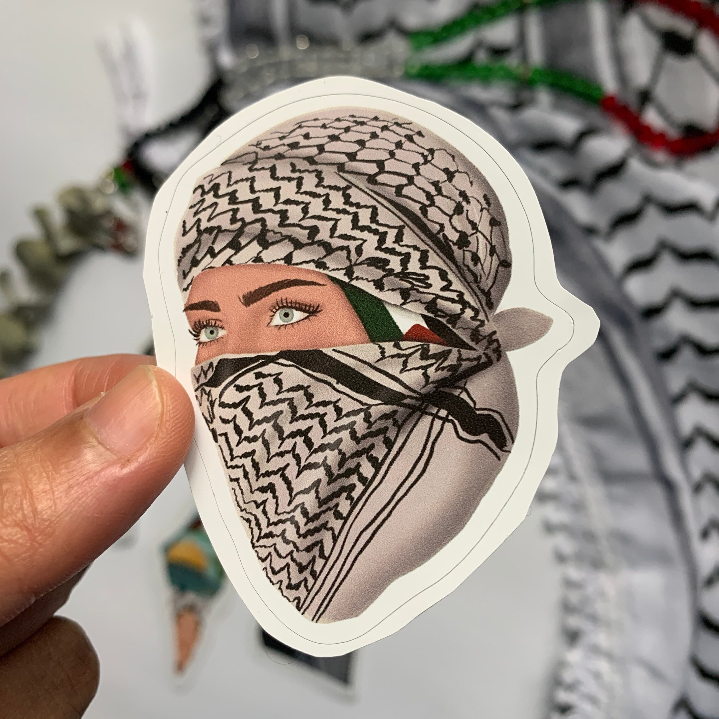 Free Palestine Art Sticker set : Keffiyeh, Map, Palestinian Pattern sticker (Set of 5) - image 5