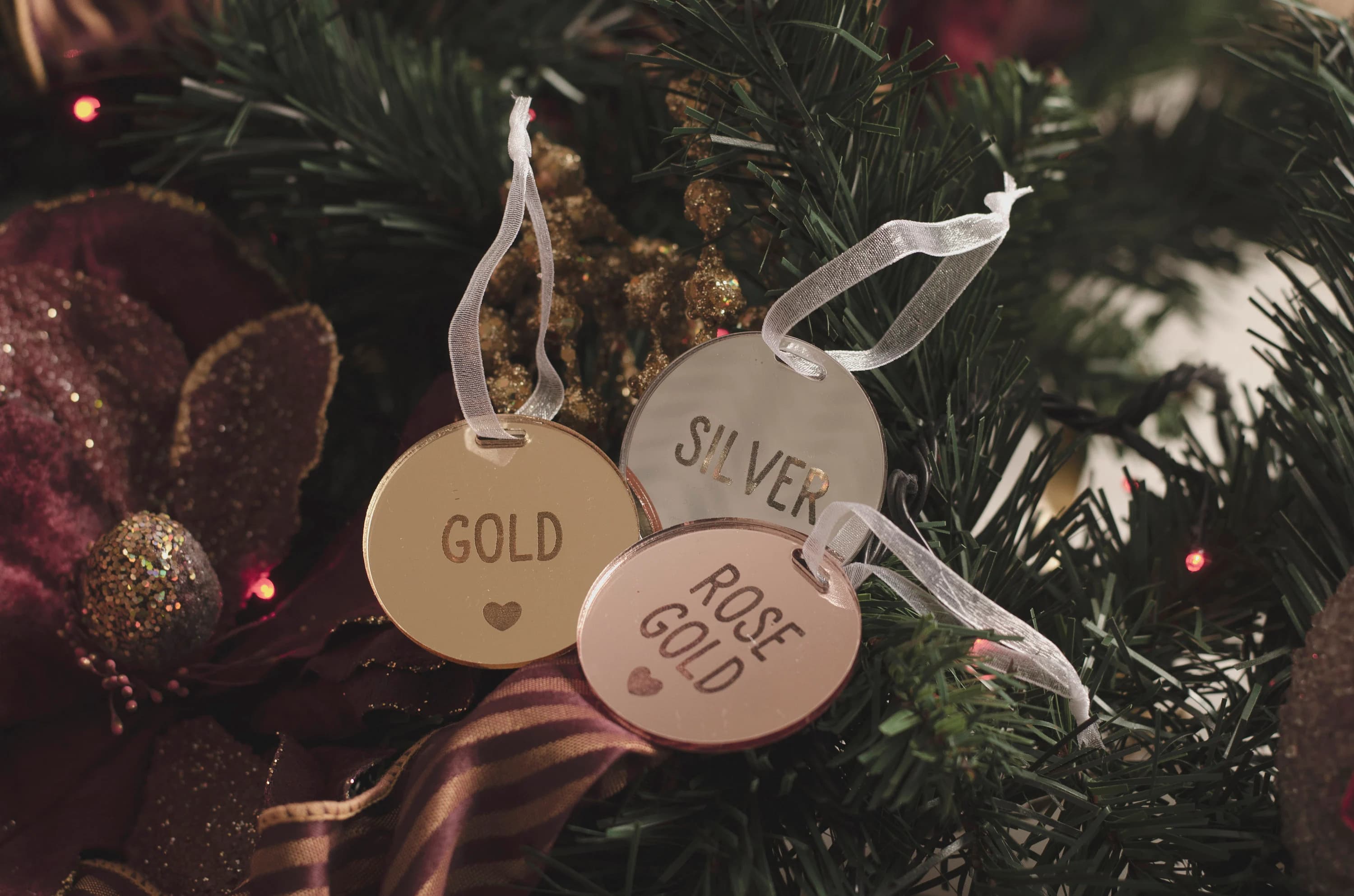 Luxury Mirror Acrylic Our First Christmas Together Personalised Ornament Bauble Decoration - image 5
