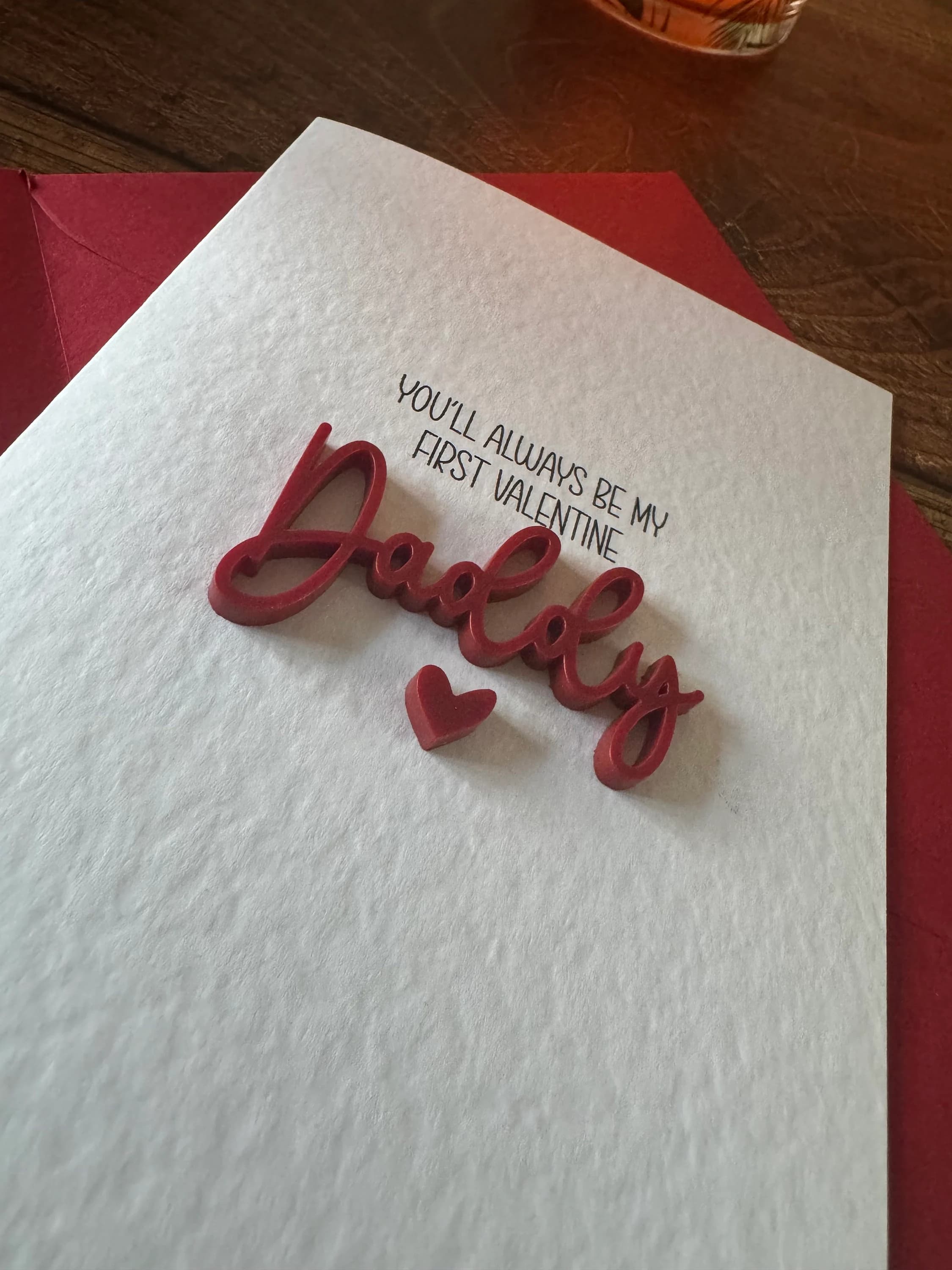 Luxury You'll Always Be My First Valentine Daddy Card Daughter Son Valentines Day - image 4