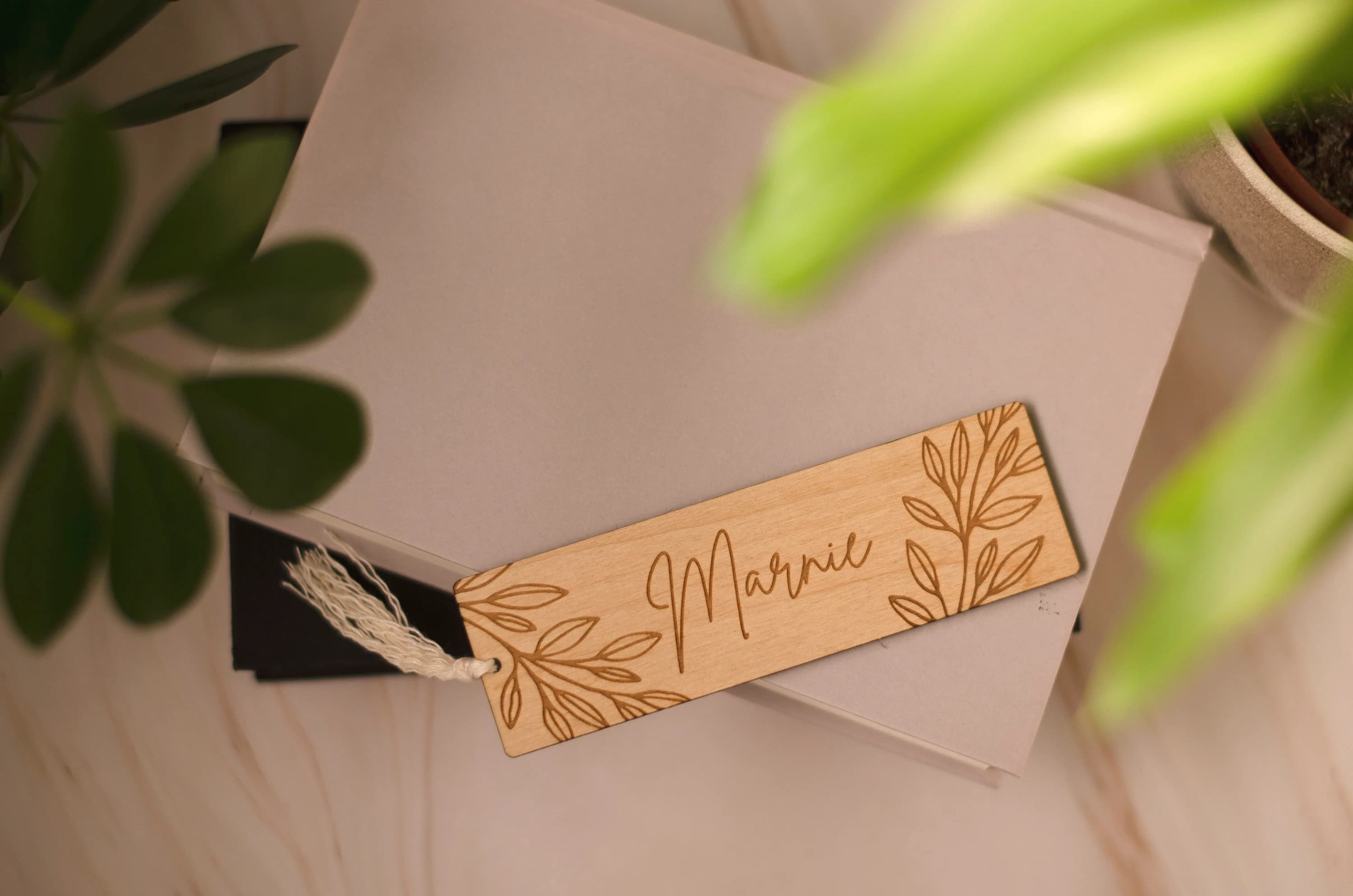 Personalised Botanical Wooden Bookmark Gift For Him Her Mum - image 5