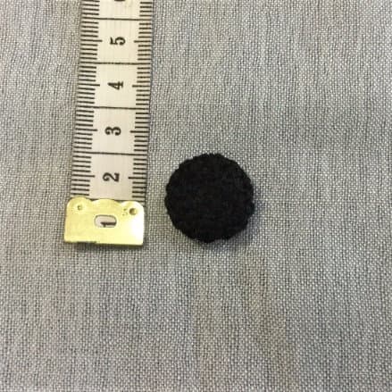 Round Acrylic Buttons Covered with Crochet Navy Cotton Thread - image 5