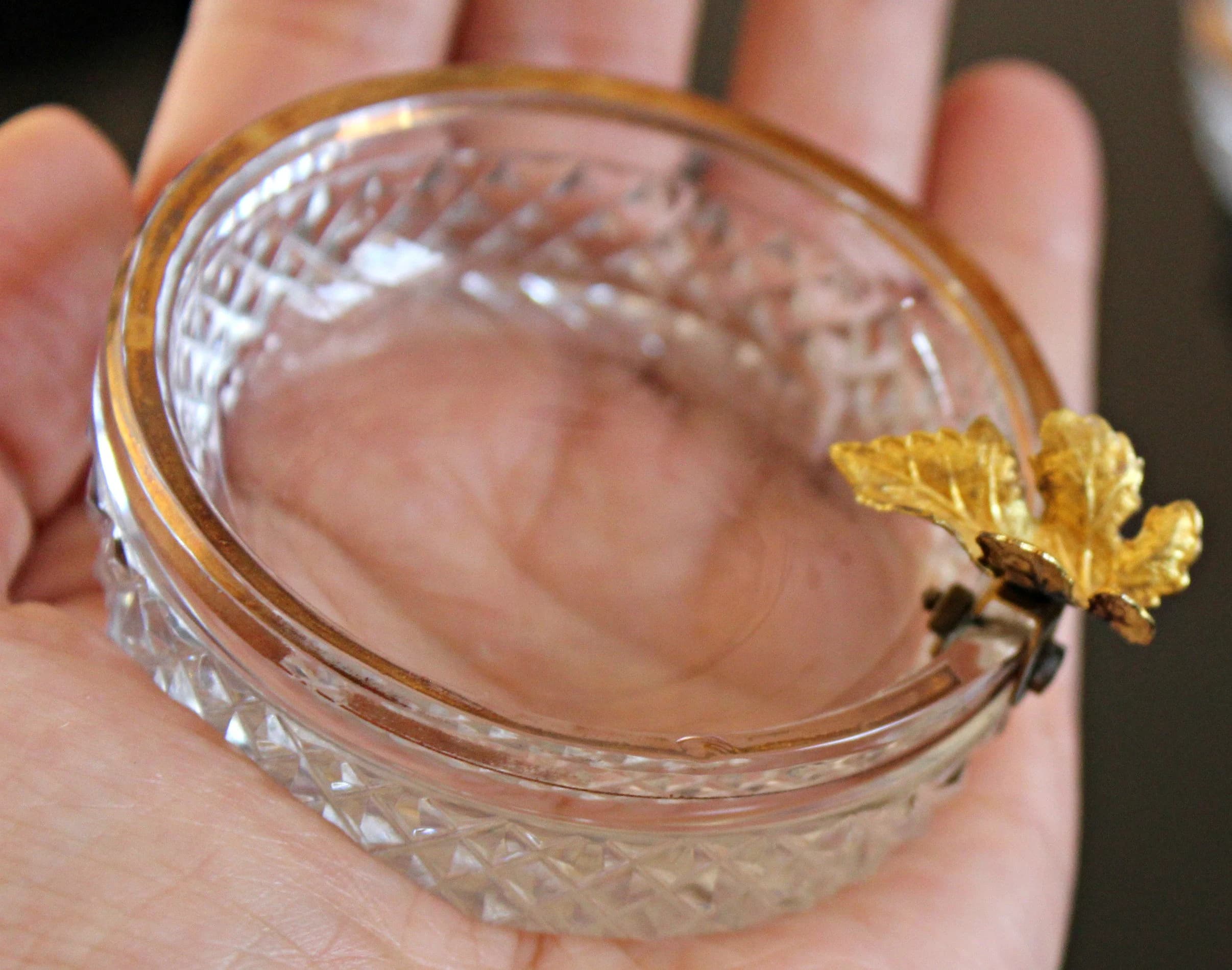 Vintage Individual Ashtray French Diamond-Point Cut Glass, Set of 8 - image 5