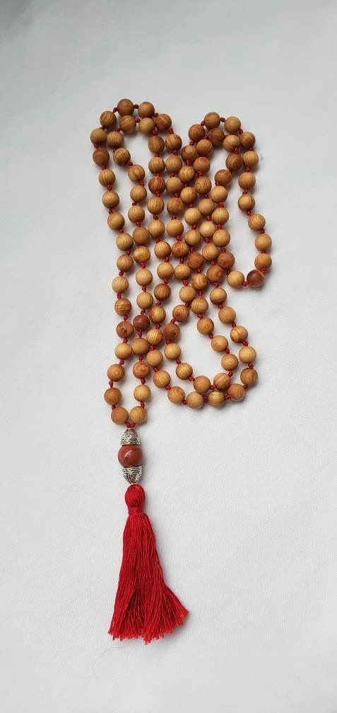 Sandalwood Chakra Mala Necklace, 108 Meditation Beads, Yoga Jewelry - image 4