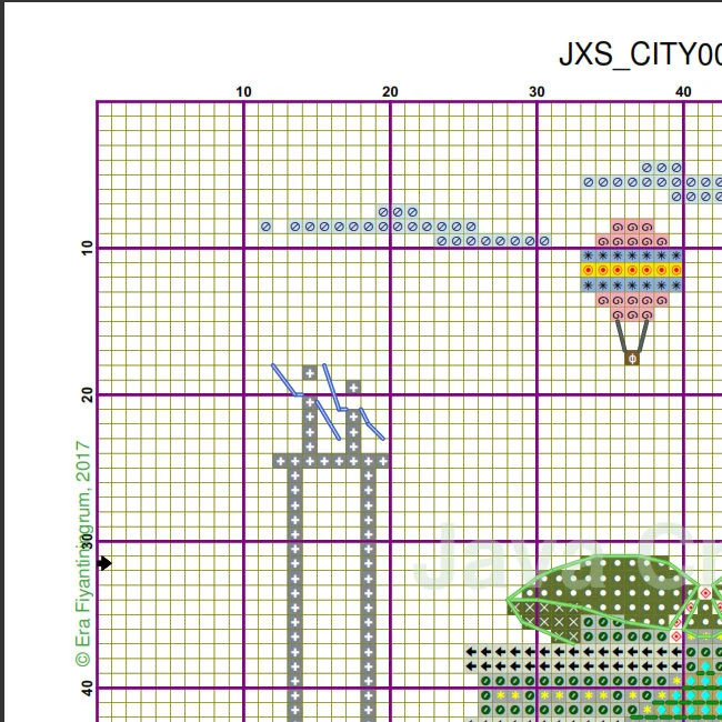 Jakarta Jaya Raya - Jakarta Landmarks PDF Cross Stitch Chart - image 4