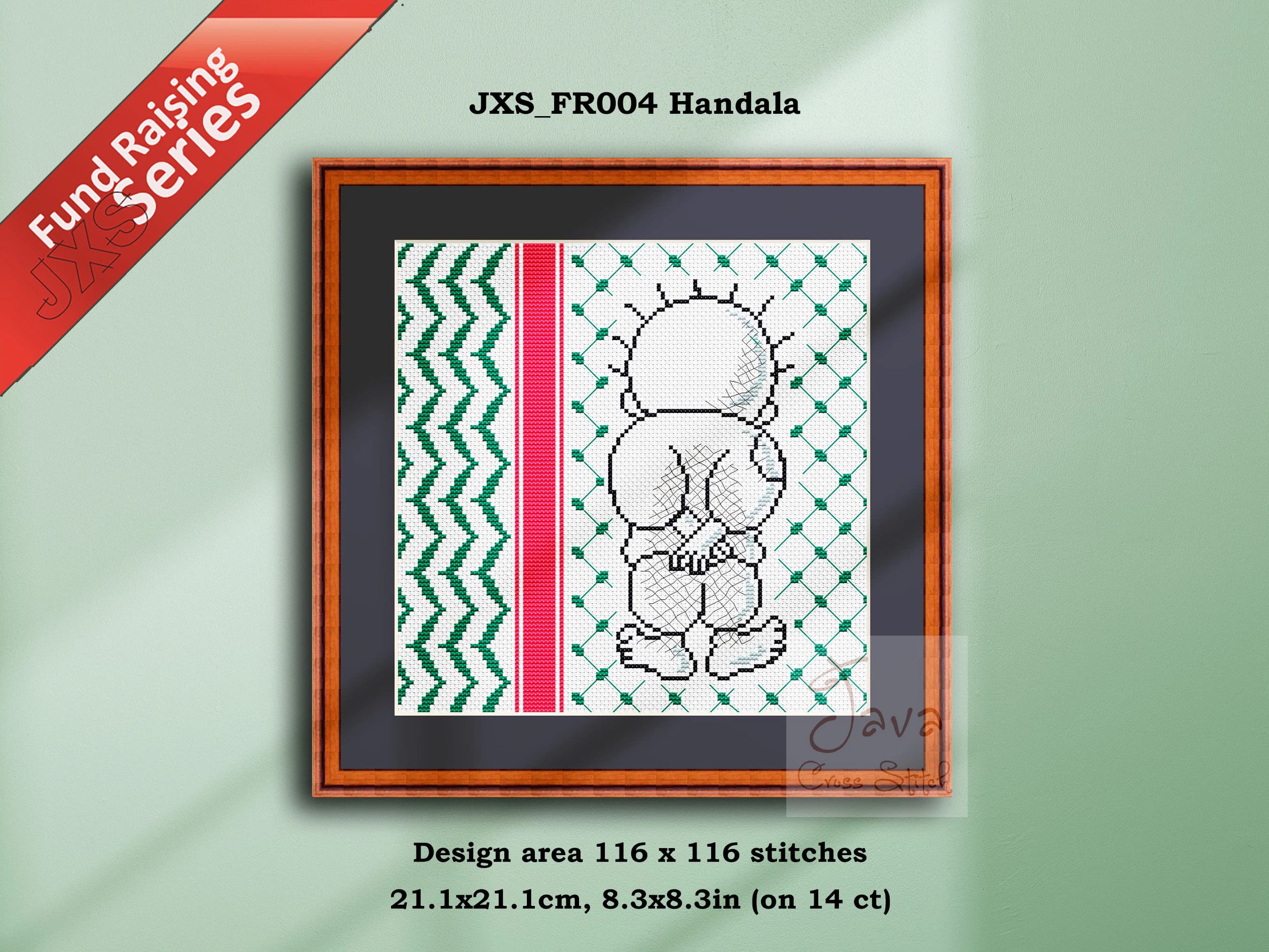 Handala Cross Stitch - Palestine Fund Raising Series Instant Download PDF Charts - image 2