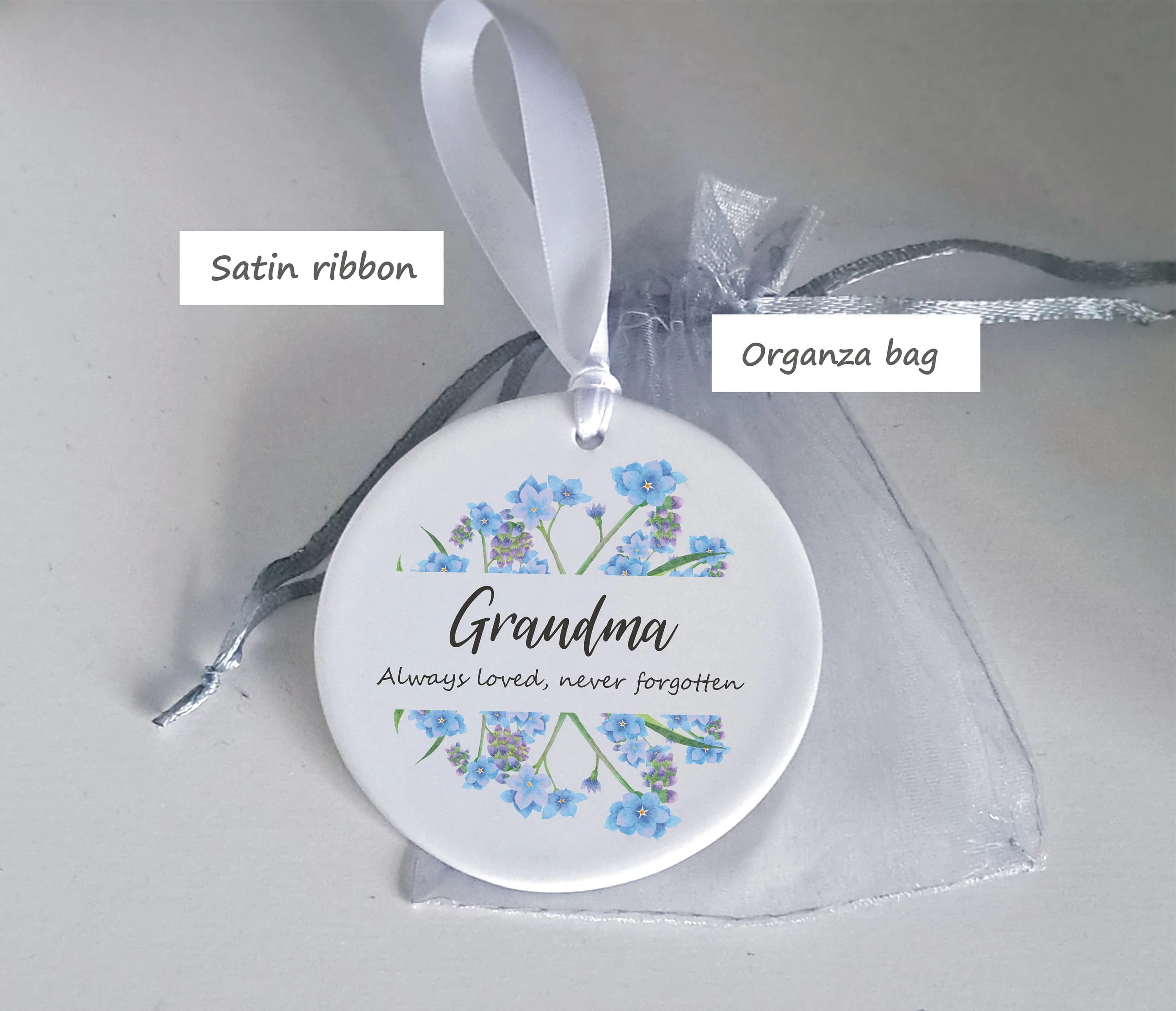 In loving Memory Always Remembered Never Forgotten Ceramic Keepsake - Personalised Remembrance Gift - Sorry For Your Loss Sympathy Gift - image 3