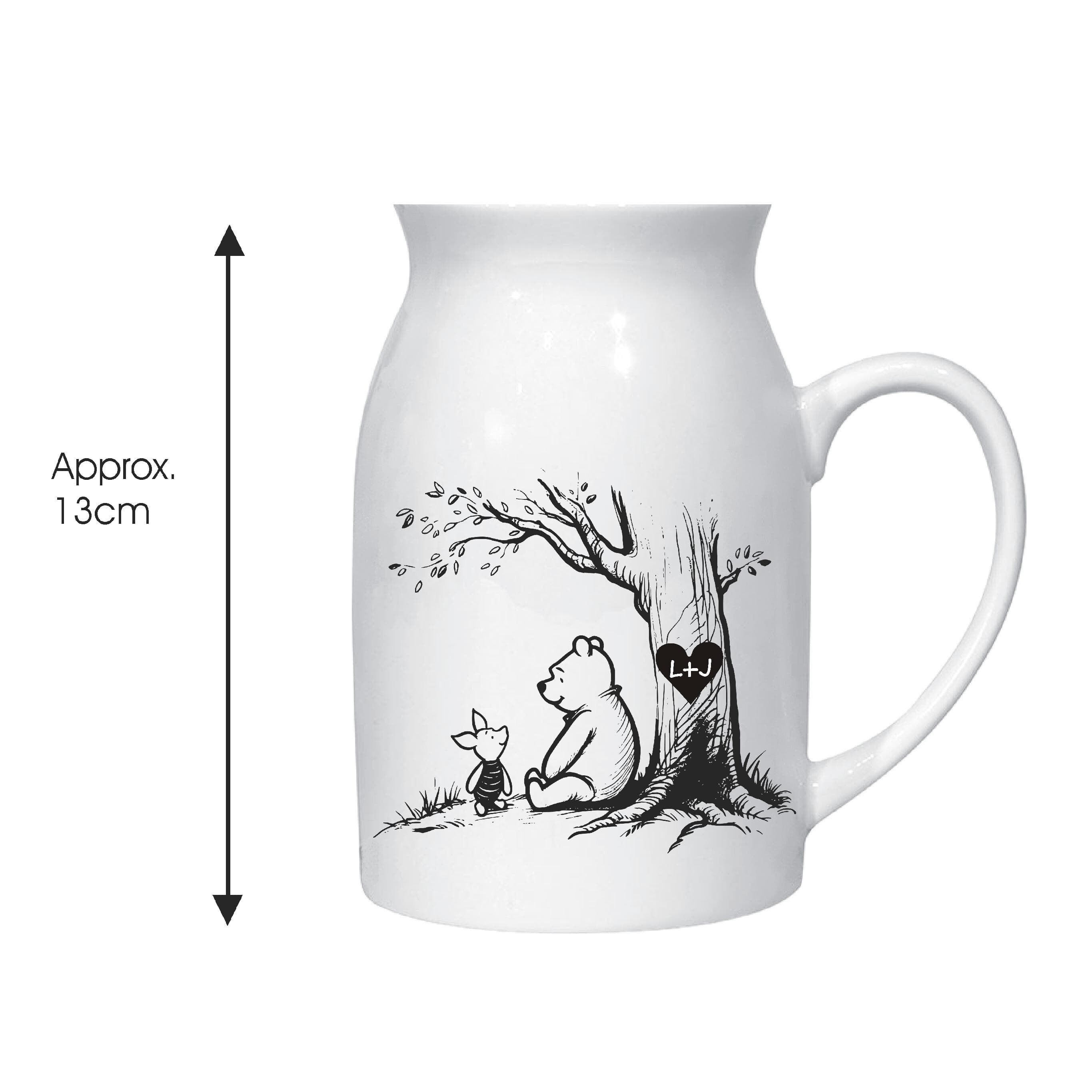 Winnie the Pooh Personalised Ceramic Jug Vase – Valentine’s Day & 9th Wedding Anniversary Gift - image 3