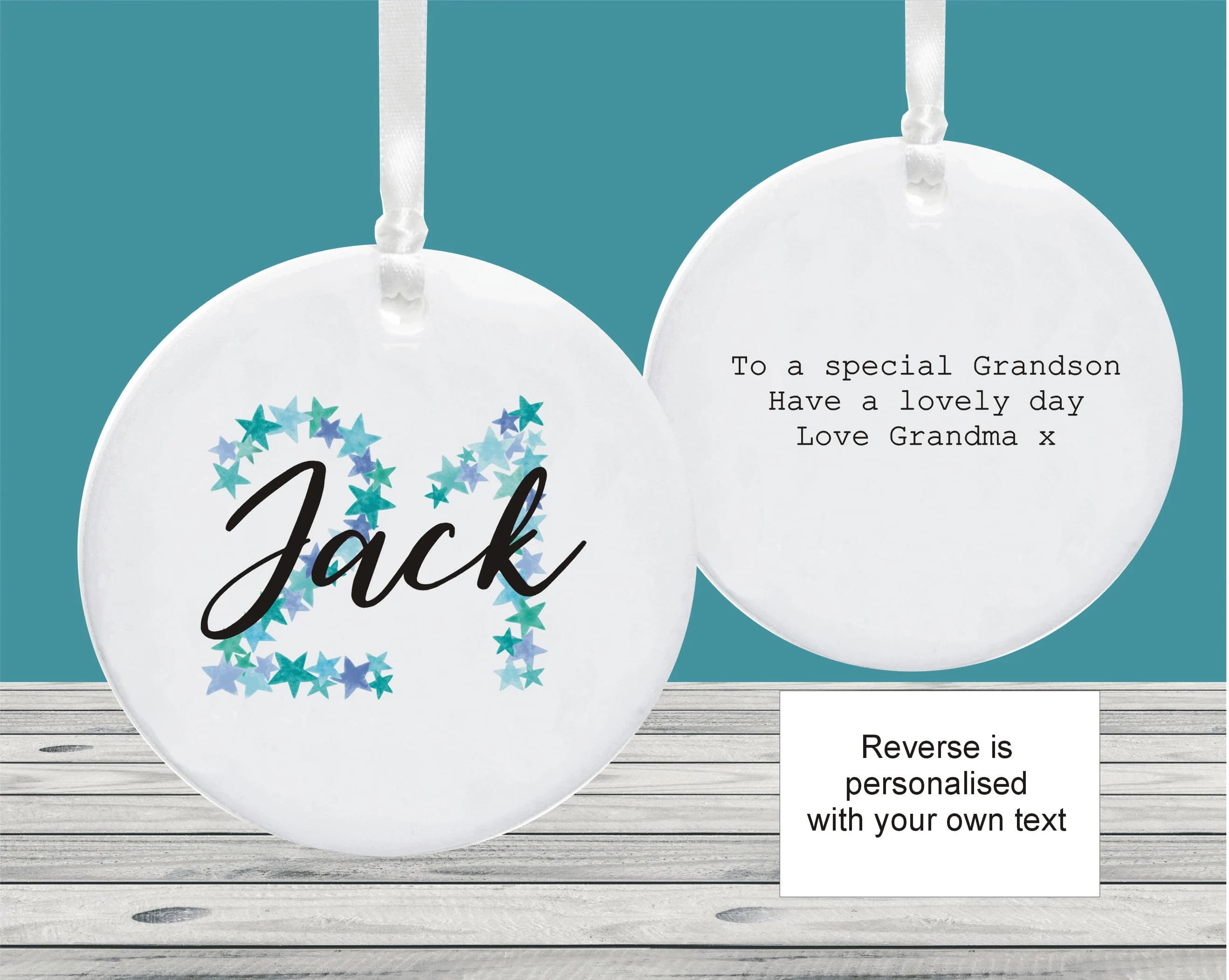 Personalised Milestone 21st Birthday Ceramic Ornament Decoration Keepsake - Gift Tag - for a Nephew, Son, Grandson, Brother, Friend