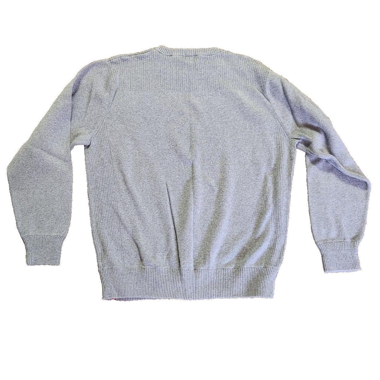 Vintage Mens Levi's Gray Knit Sweater - Size L 100% Cotton Red Tag Label - image 3