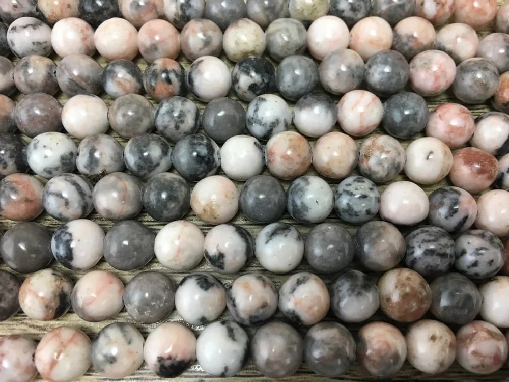Pink Zebra Jasper, 6mm Natural stone, Jasper stone gem stone, Round pink jasper stone, Pink Zebra Jasper stone, Canadian Supplier - image 3