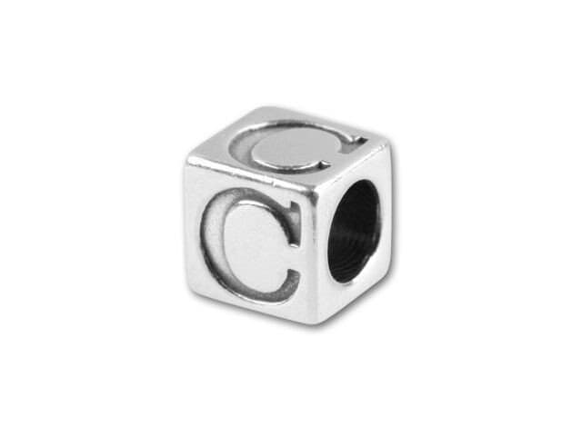 Sterling Silver Alphabet Cube, 4.5mm Cube letter, Silver Alphabet beads, Silver A, B, C, D Letter, Letter Beads, Initial Beads, Letter block - image 4