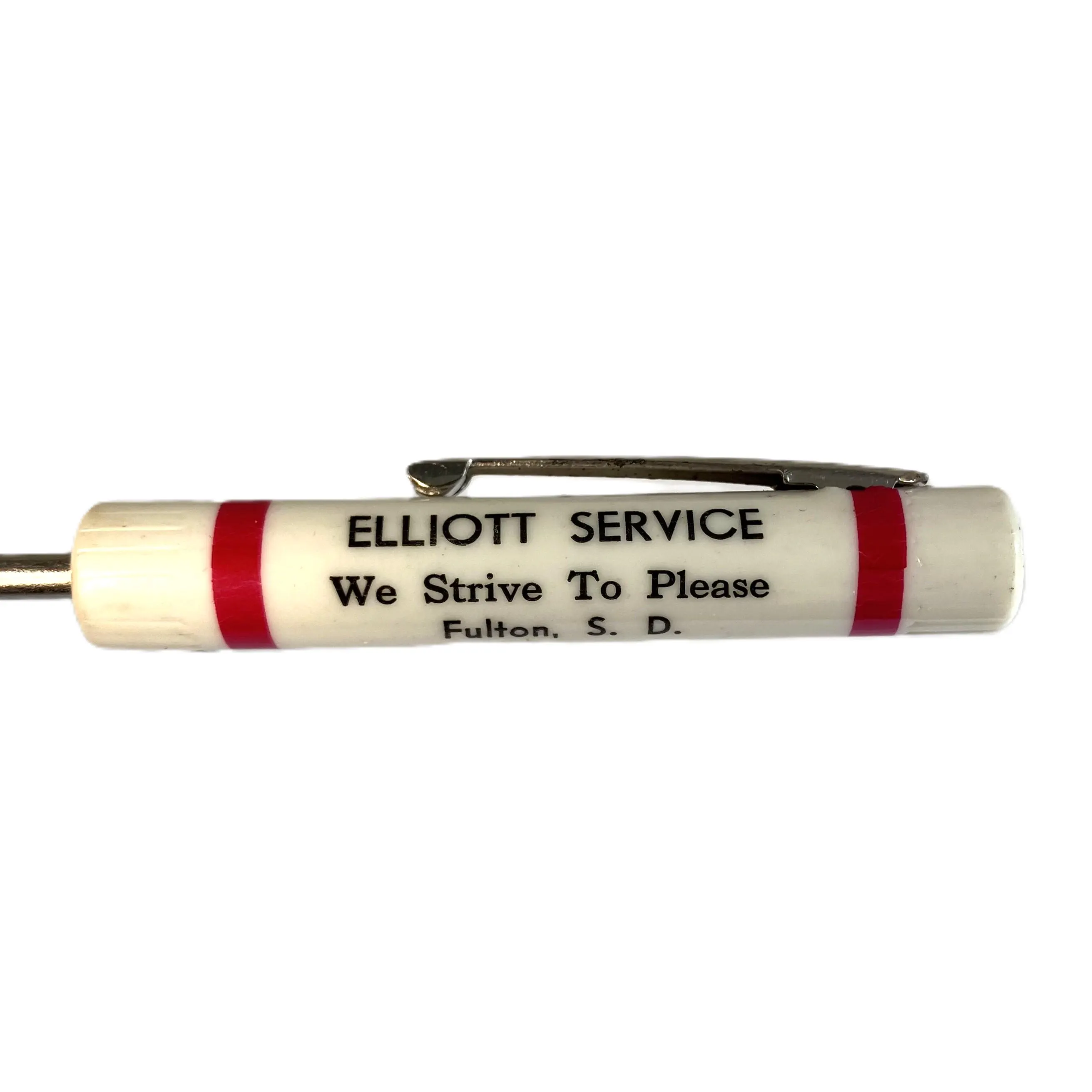 Vintage Elliott Service Advertising Pocket Screwdriver: Fulton, South Dakota Collectible - image 3