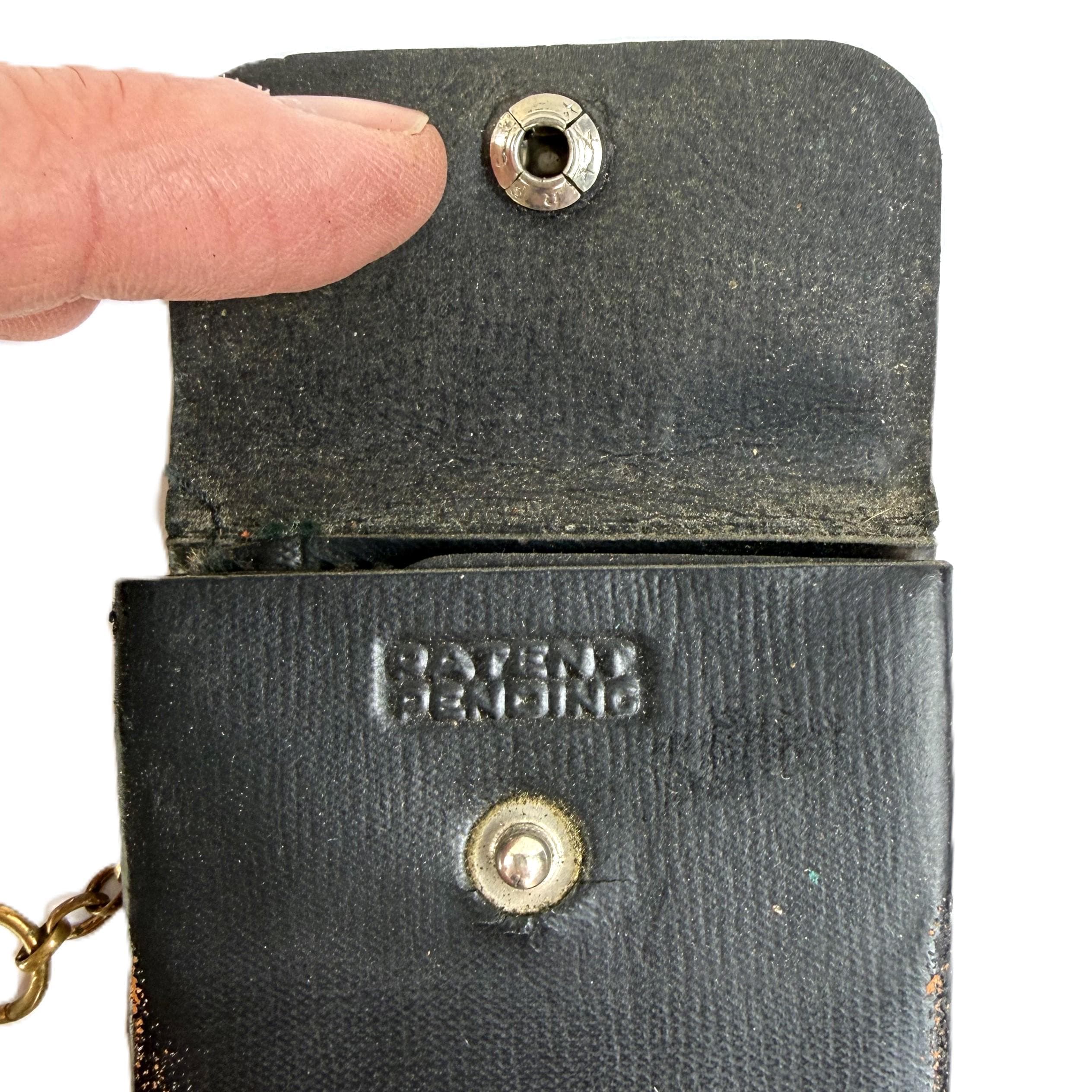 Vintage Black Leatherette Wallet with Coin Purse & Key Ring | 1930s–1940s Billfold - image 5