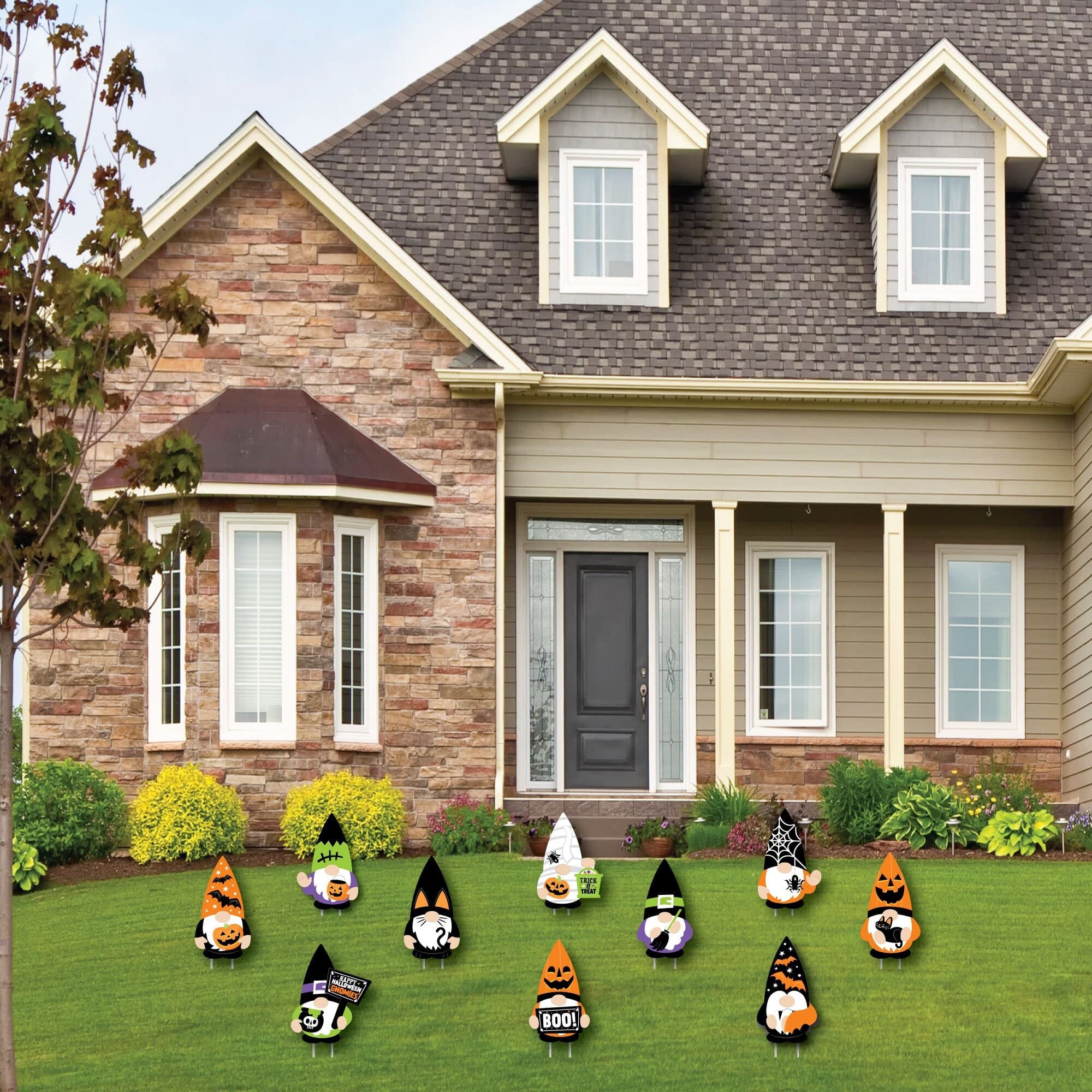 Halloween Gnomes - Gnome Lawn Decorations - Outdoor Spooky Fall Party Yard Decorations - 10 Piece - image 4
