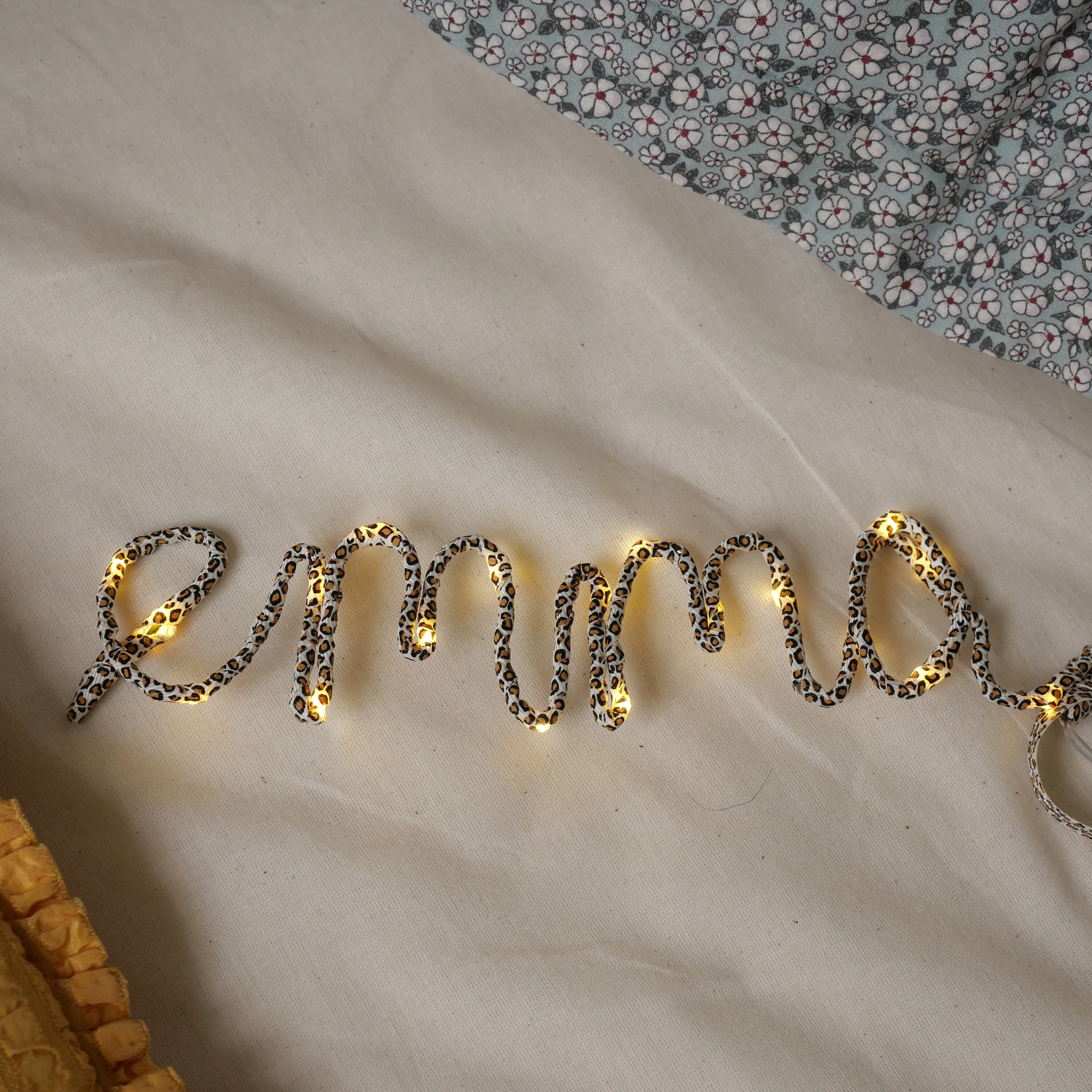 Personalised Leopard Print Name in Lights - image 5