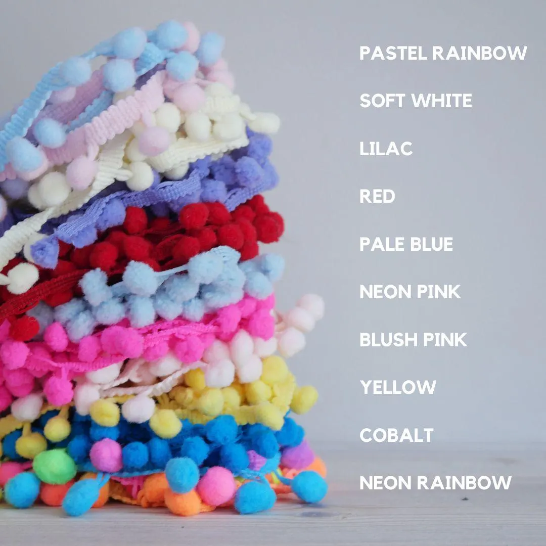 Neon Rainbow Pom Pom Fairy Lights: Kids Room Decor - image 3