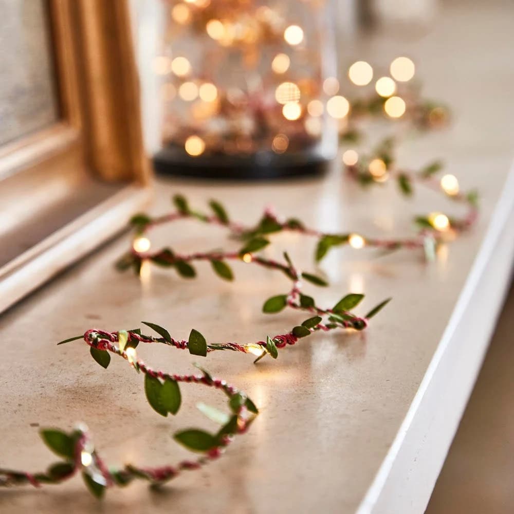 Green Leaf Fairy Lights, String Lights, Rustic Wedding & Table Decorations - image 5