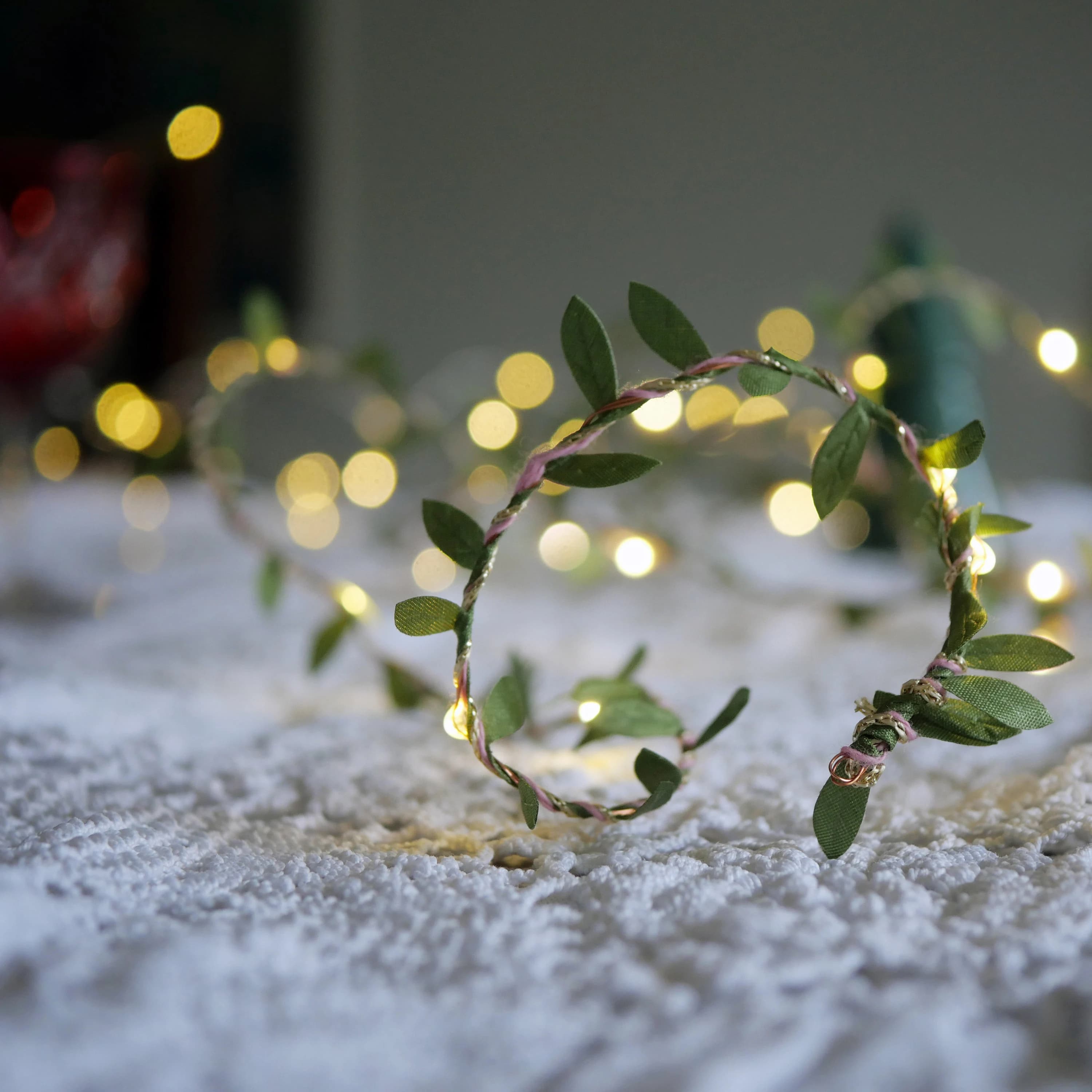 Green Leaf Fairy Lights, String Lights, Rustic Wedding & Table Decorations - image 3