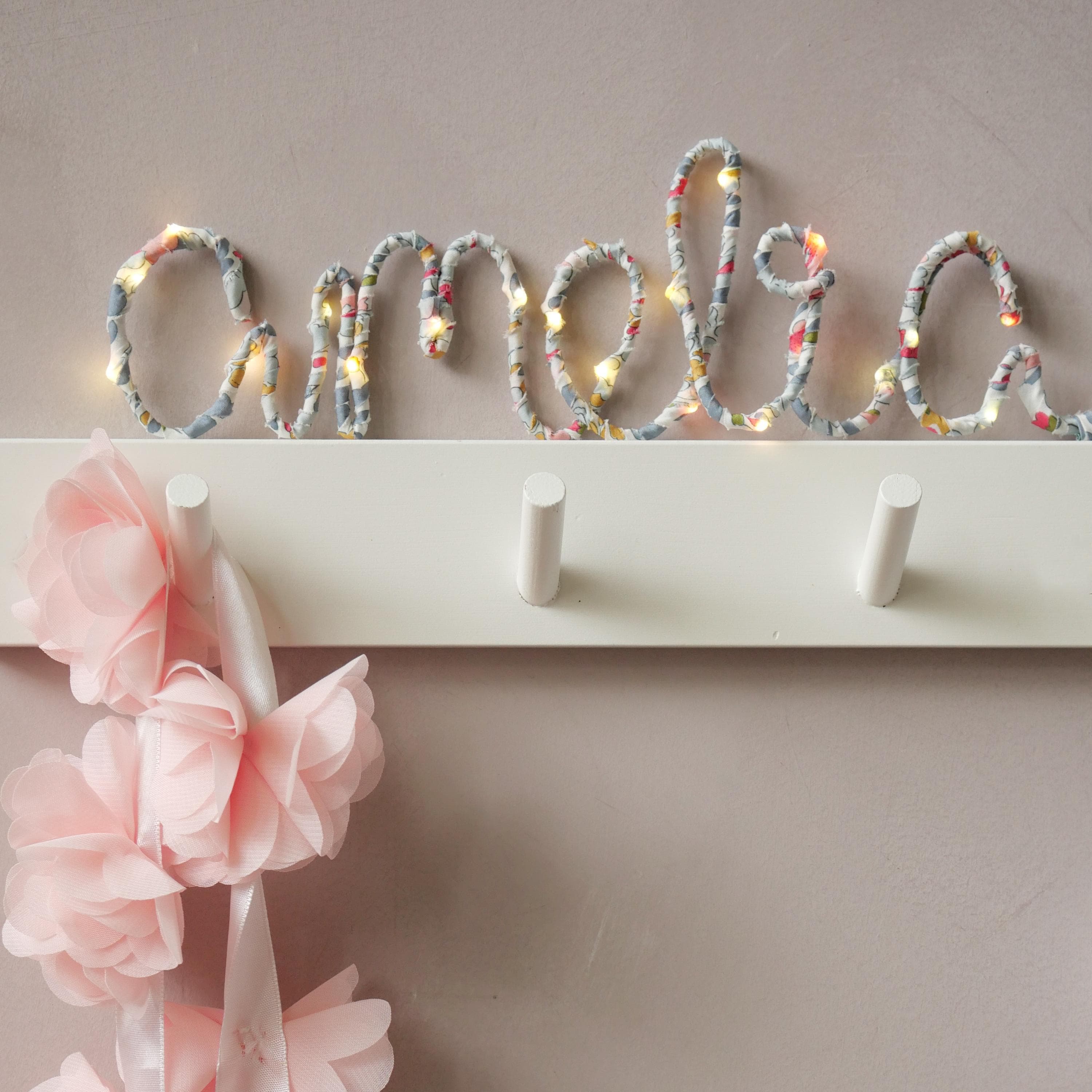 Personalised Liberty Print Name Light: Custom LED Wire Art - image 2