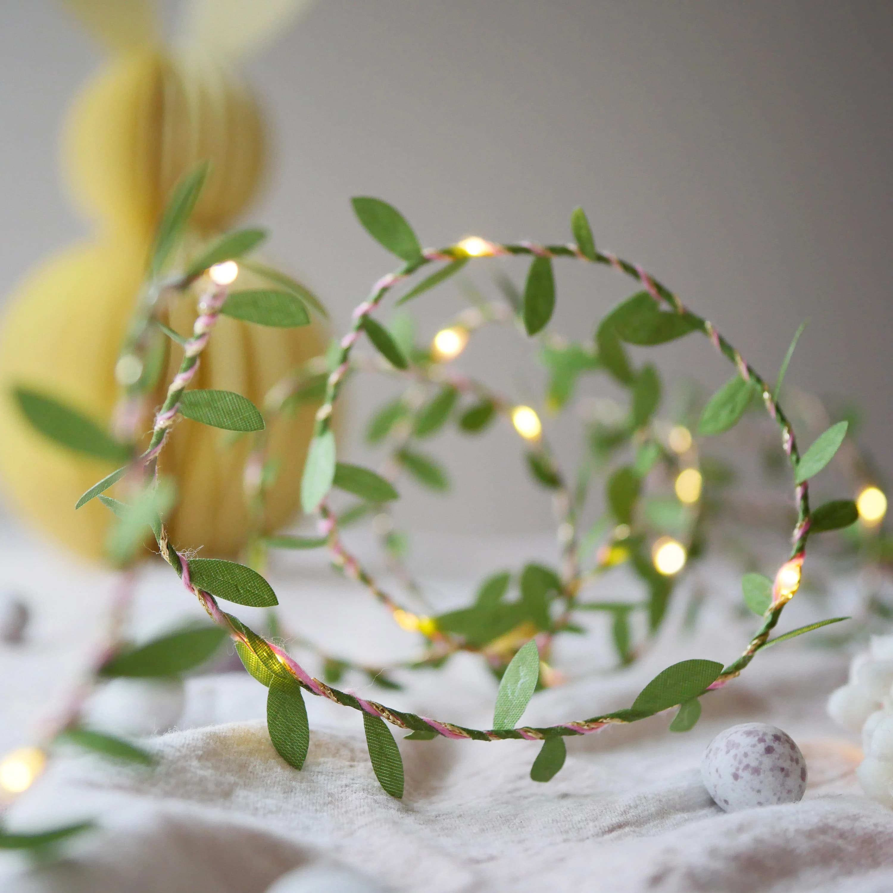 Green Leaf Fairy Lights, String Lights, Rustic Wedding & Table Decorations - image 4
