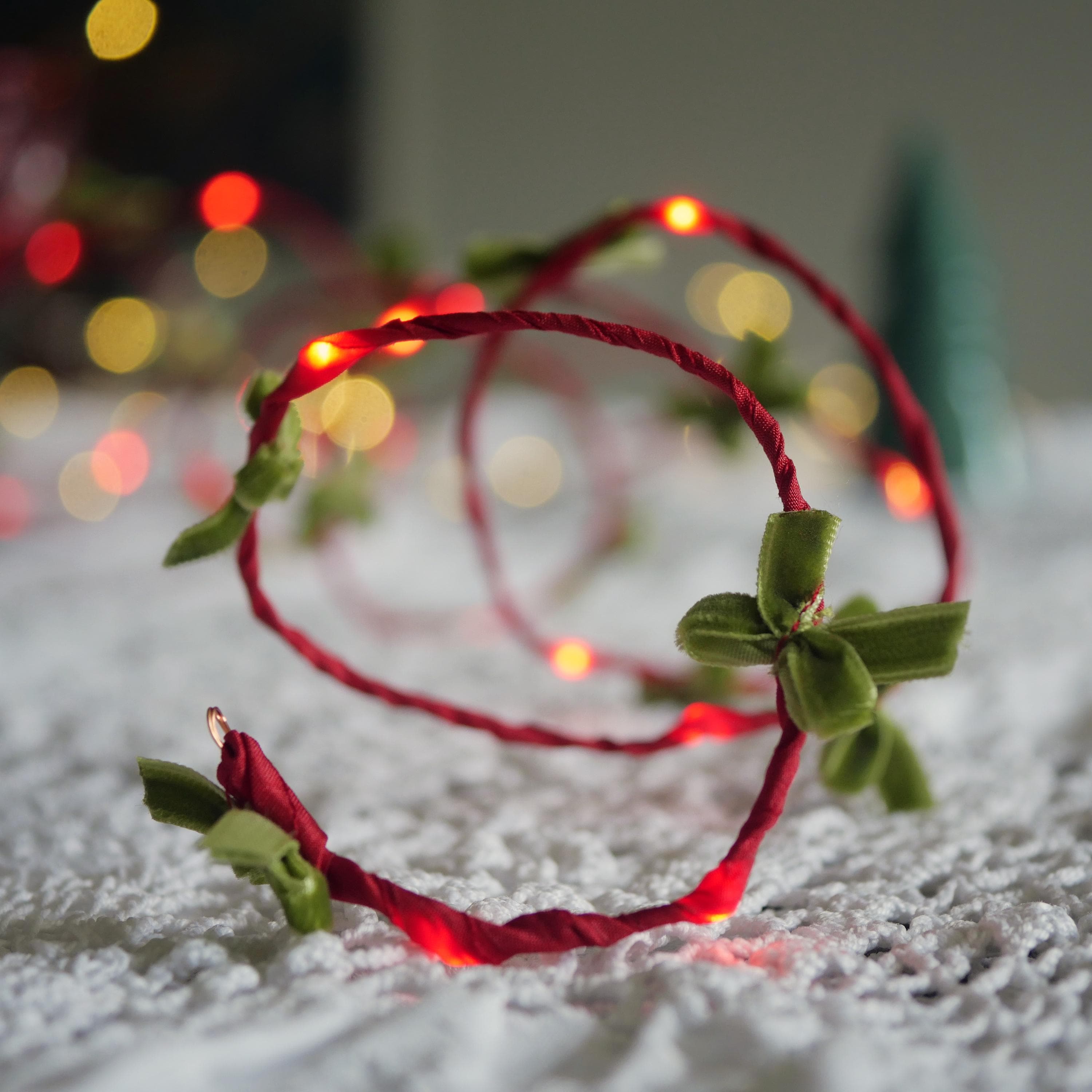 Velvet Bow Star Light | Handmade Christmas Decoration - image 4