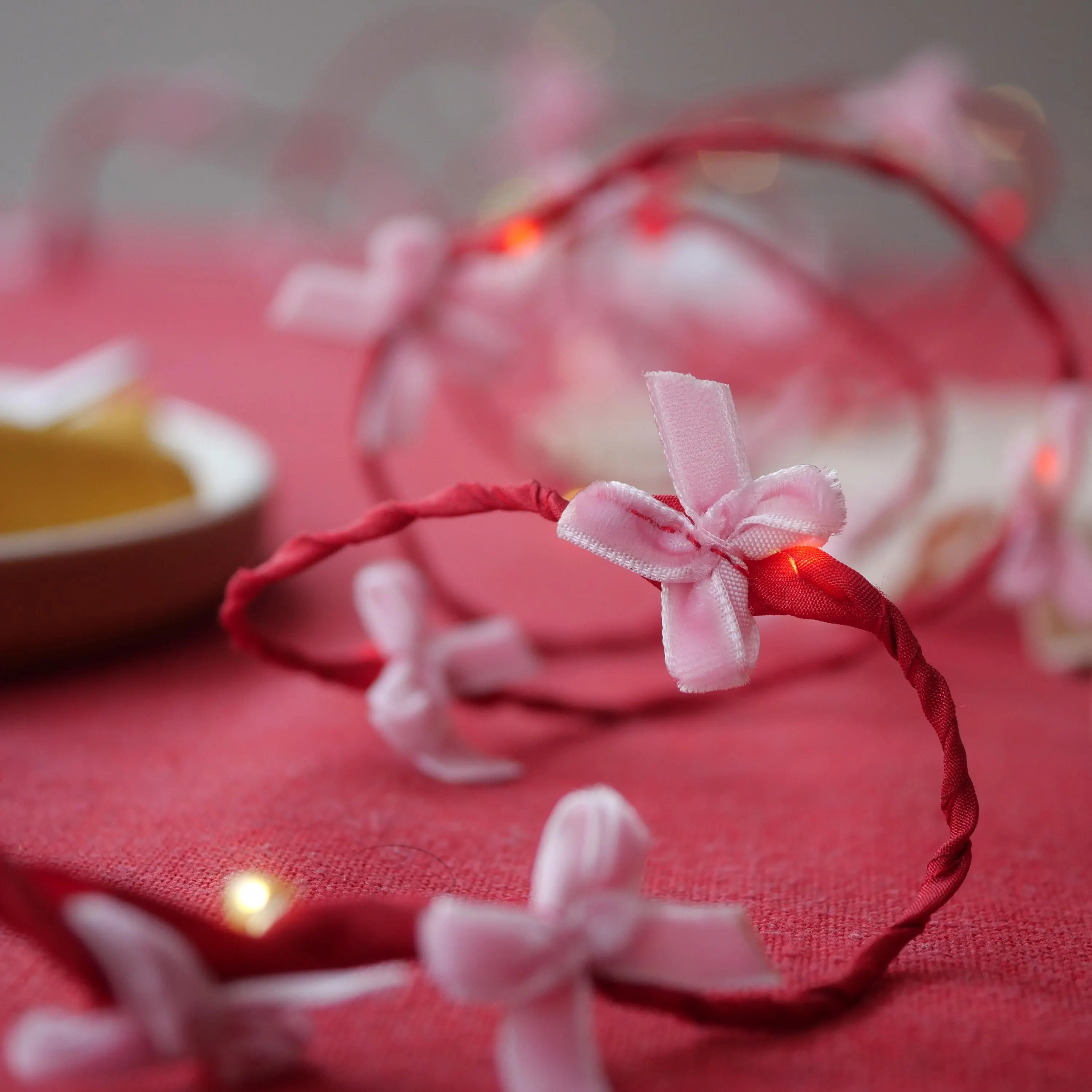 Velvet Bow Star Light | Handmade Christmas Decoration - image 5