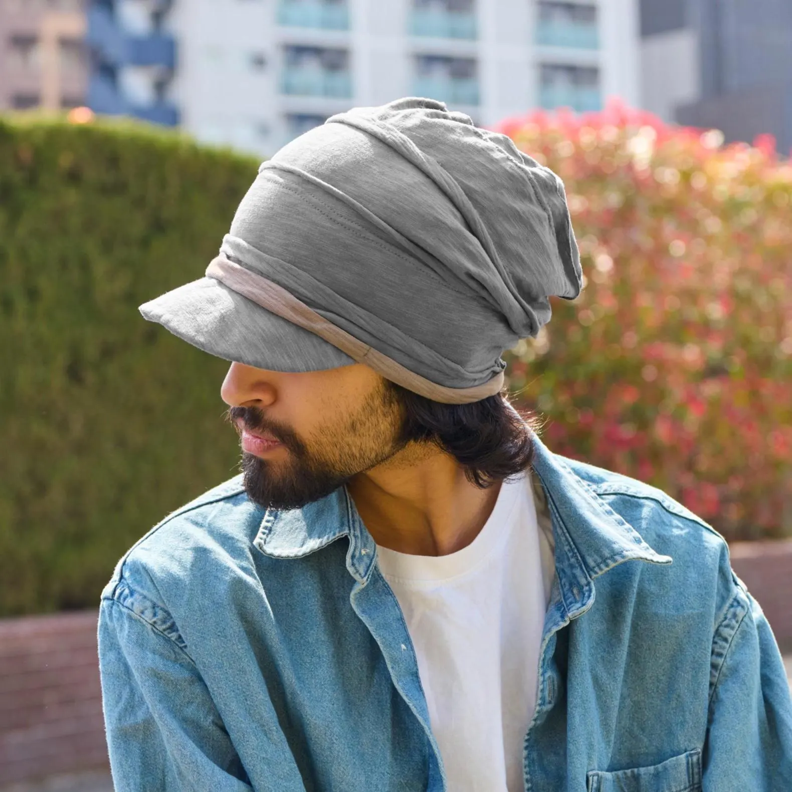 100% Cotton Dreadlock Beanie Visor, Lightweight Rasta Hat, Slouchy Sun Hat, Spring Summer Cap - image 3