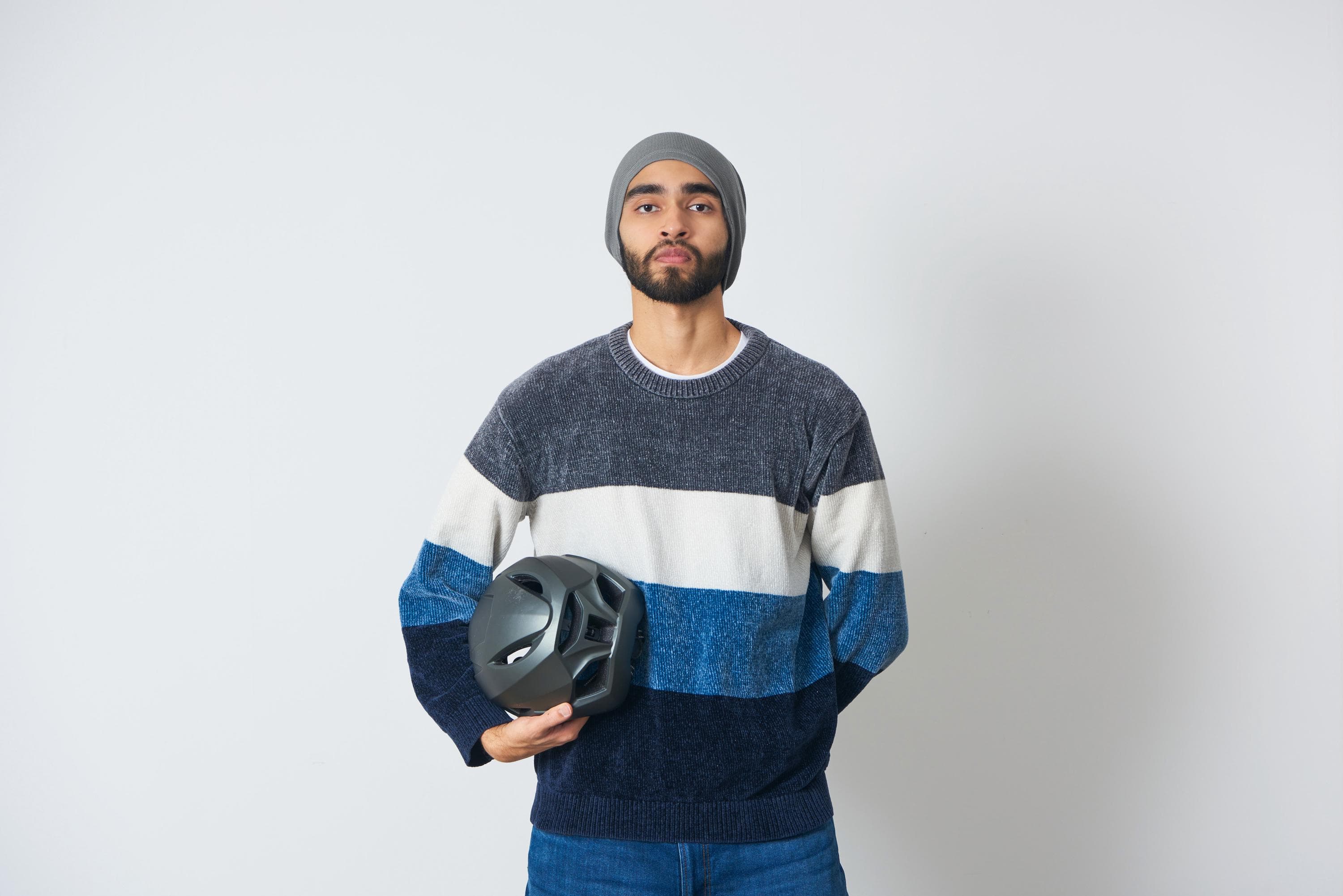 Sports Slouchy Beanie, Cotton Blend Outlast Ribbed Running Beanie All Season - image 3