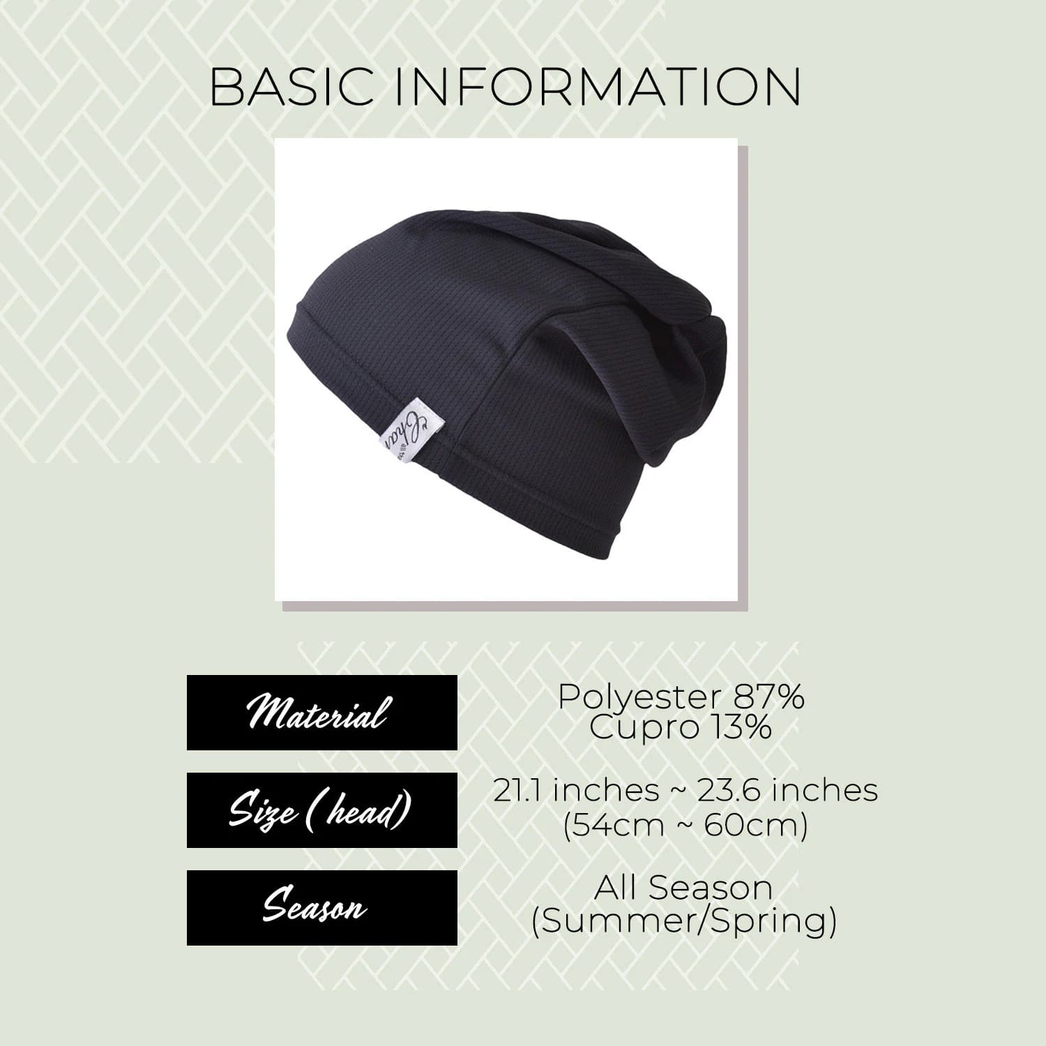 Sports Beanie Made in Japan, Sweat Wicking Beanie, Mens Athletic Hat, Womens Running Cap, Lightweight Beanie, Gym Beanie, Cooling Material - image 3