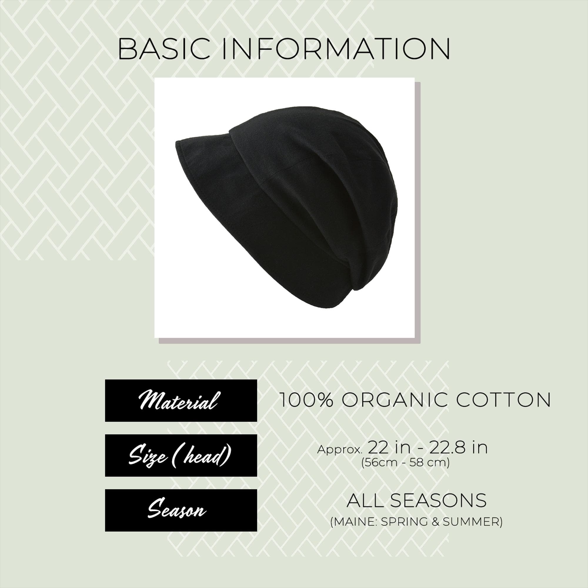 Organic Summer Hats Women, 100% Organic Cotton Chemo Headwear for Summer, Cloche Hat, Sun Hat Newsboy, Wide Brim Hat, Sunhat - image 3